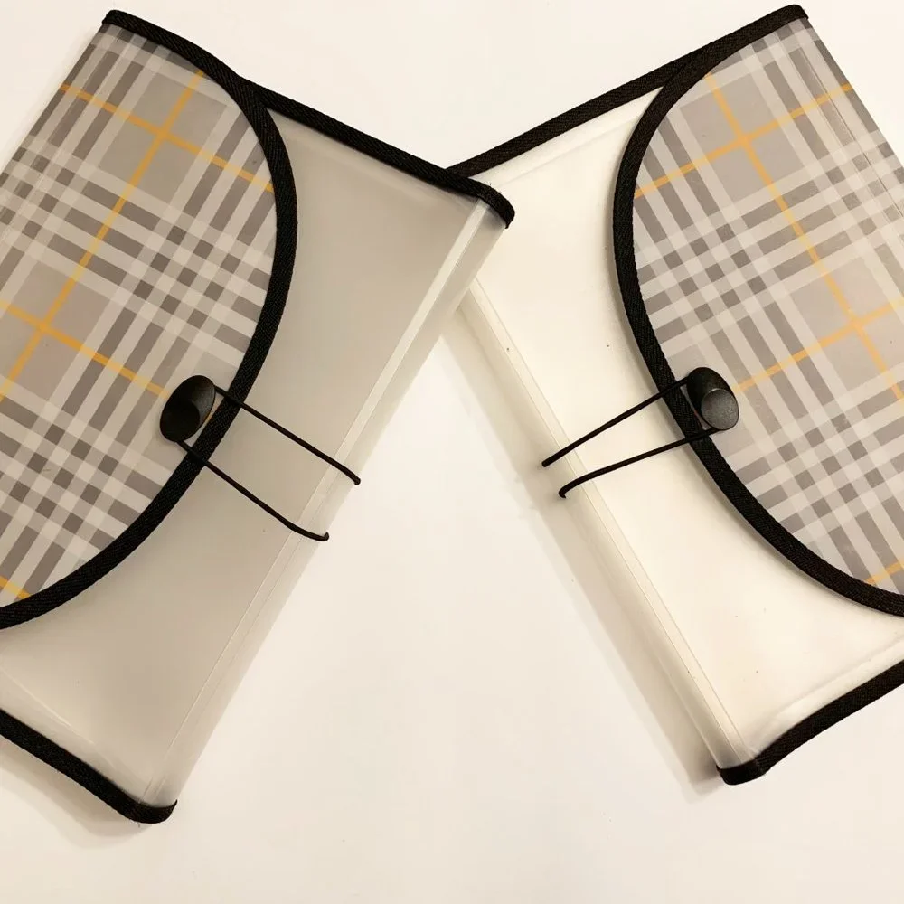 Set of (2) C-Line Plaid Expanding File, 1-1/2
